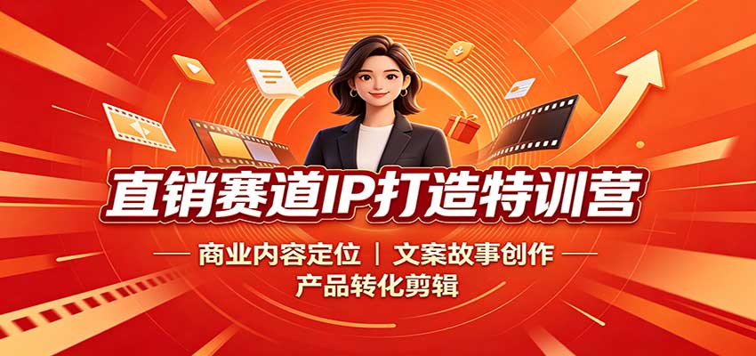 直销赛道IP打造特训营：商业内容定位，文案故事创作，产品转化剪辑-冒泡网