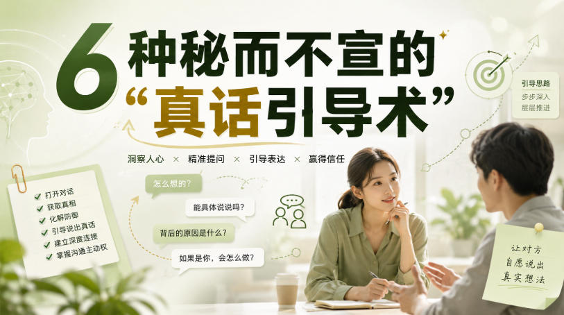 付费文章：6种秘而不宣的“真话引导术”-冒泡网
