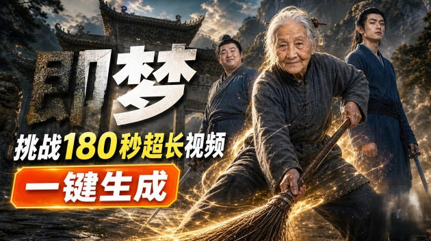 即梦挑战180秒超长视频！一键生成3分钟电影？完整制作流程详细分享！-冒泡网