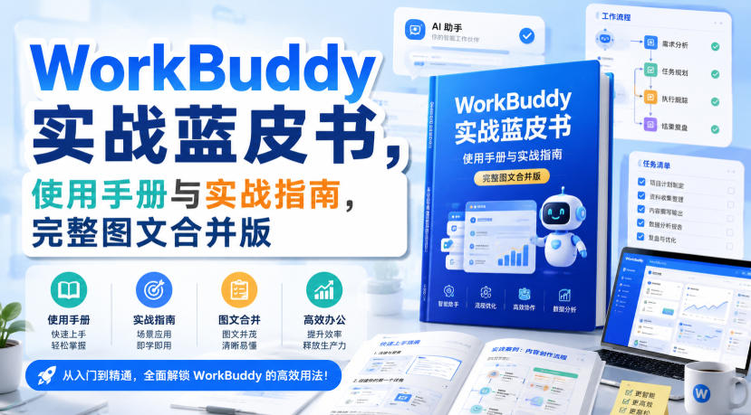 WorkBuddy实战蓝皮书，使用手册与实战指南，完整图文合并版-冒泡网
