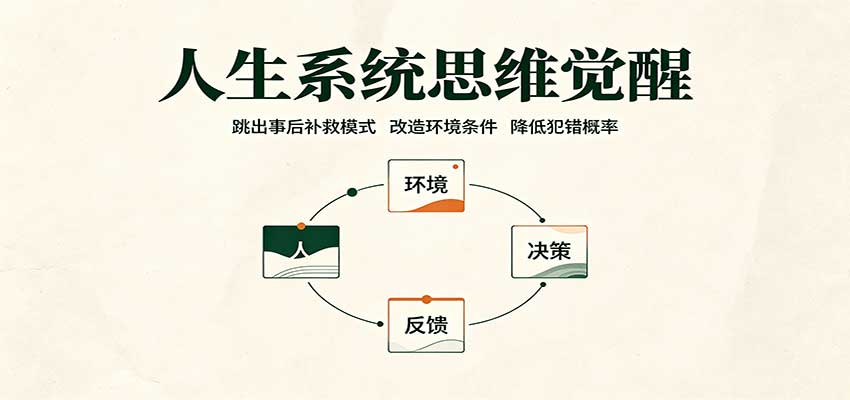 人生系统思维觉醒：跳出事后补救模式，改造环境条件，降低犯错概率-冒泡网