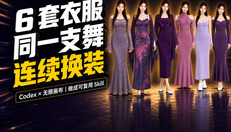 同一支舞，6套衣服按顺序切换：我把服装换装视频做成了一个Skill-冒泡网