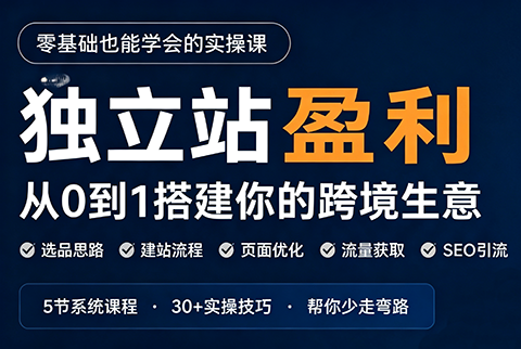 刘老师·5节课跑通独立站盈利全流程-冒泡网