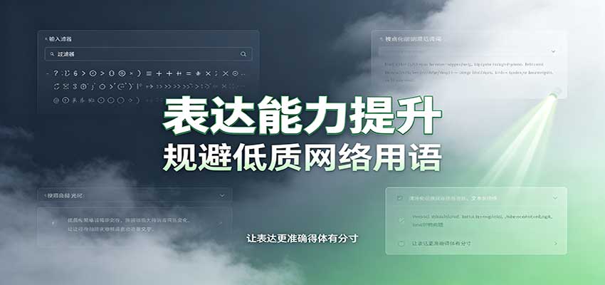 表达能力提升：语言塑造思想逻辑，规避低质网络用语，强化心智感知-冒泡网