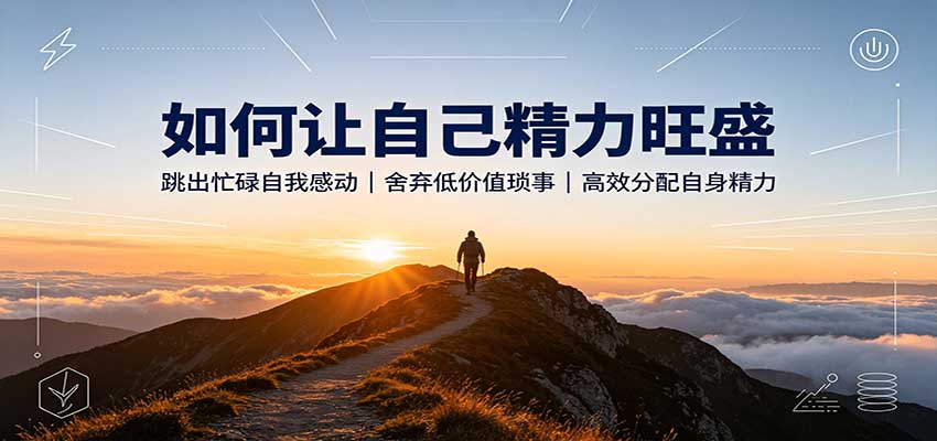 如何让自己精力旺盛：跳出忙碌自我感动，舍弃低价值琐事，高效分配自身精力-冒泡网