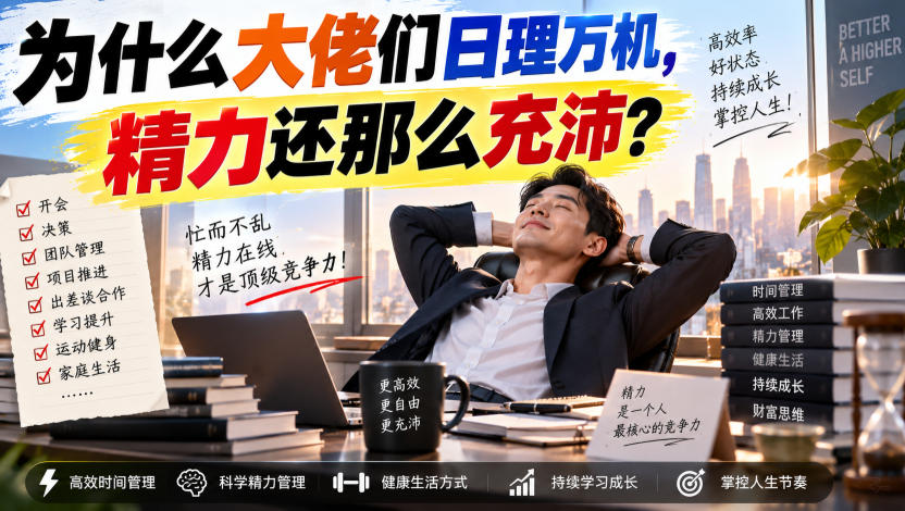 付费文章：为什么大佬们日理万机，精力还那么充沛？-冒泡网