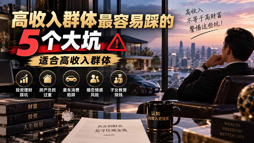 付费文章：高收入群体最容易踩的5个大坑，适合高收入群体-冒泡网