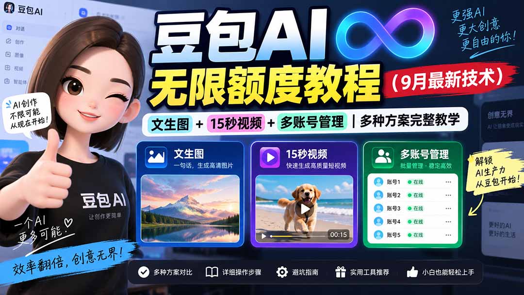 豆包AI无限额度教程(9月最新技术-冒泡网
