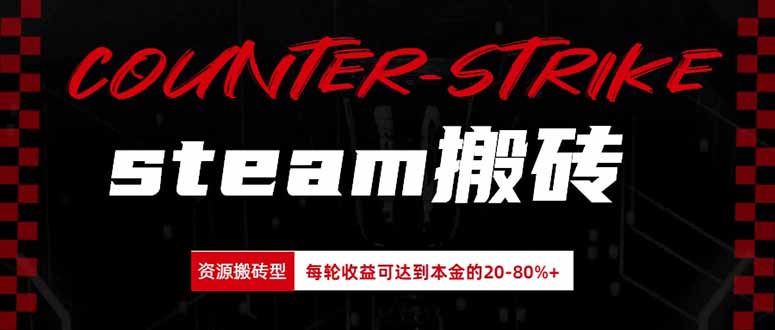 Steam搬砖，每轮收益为本金的20-80%，平均每天仅需半小时，新人轻松上手-冒泡网
