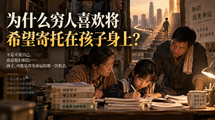某社群精品文章：为什么穷人喜欢将希望寄托在孩子身上？-冒泡网