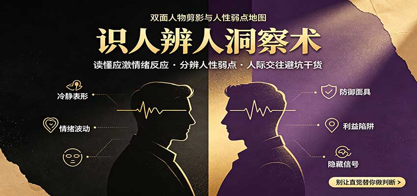 识人辨人终极心法：读懂应激情绪反应，分辨人性弱点，人际交往避坑干货-冒泡网