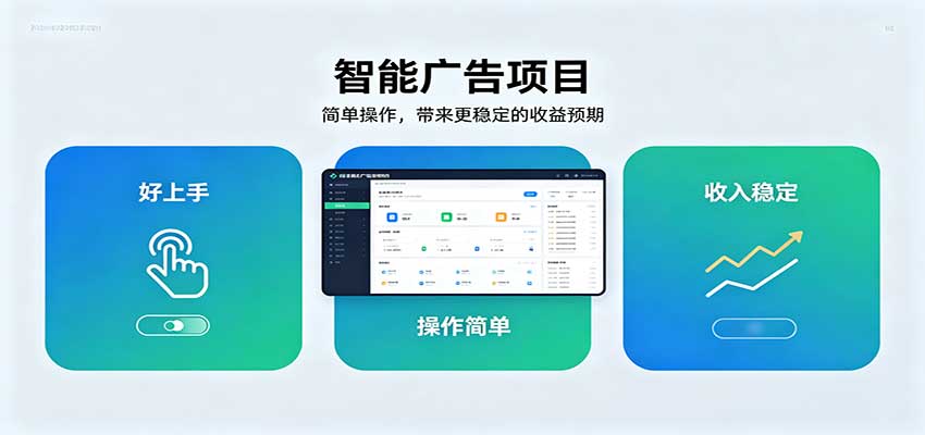 智能广告挂机项目，操作简单上手快，收益稳定可持续。稳定日入300+-冒泡网