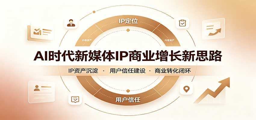 AI时代新媒体IP商业增长新思路：摒弃复杂运营套路，用极简思维打通获客路径-冒泡网