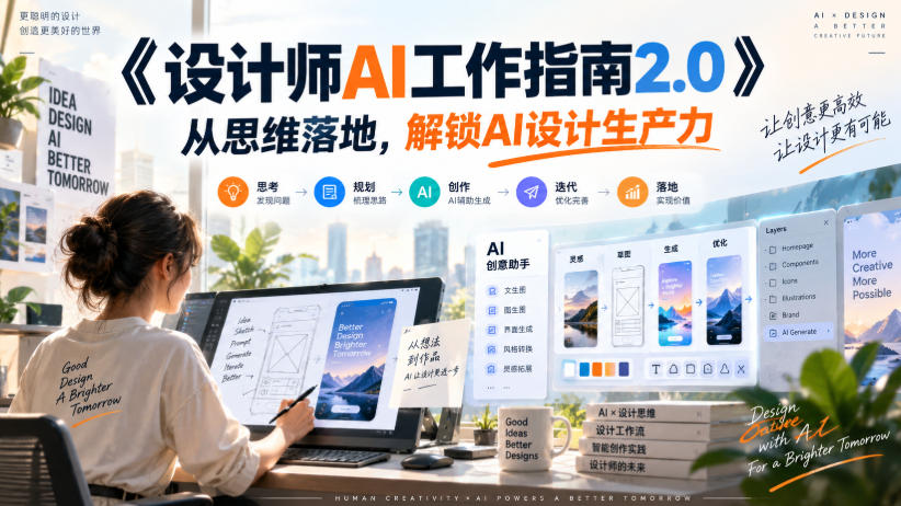 《设计师AI工作指南2.0》从思维落地-无水印，解锁AI设计生产力-冒泡网
