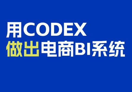 电商108将·用Codex做出电商BI系统-冒泡网