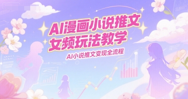 AI漫画小说推文女频玩法教学，AI小说推文变现全流程-冒泡网