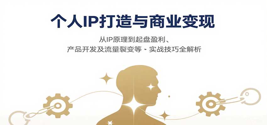 个人IP打造与商业变现，从IP原理到起盘盈利、产品开发及流量裂变等实战技巧全解析-冒泡网