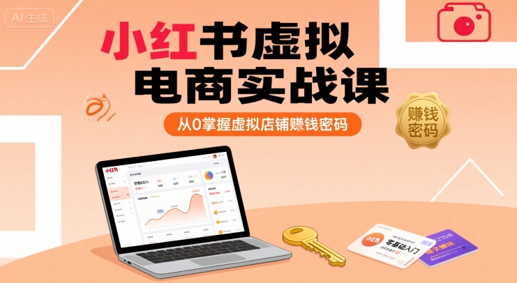 小红书虚拟电商实战课，从0掌握虚拟店铺賺钱密码(更新)-冒泡网