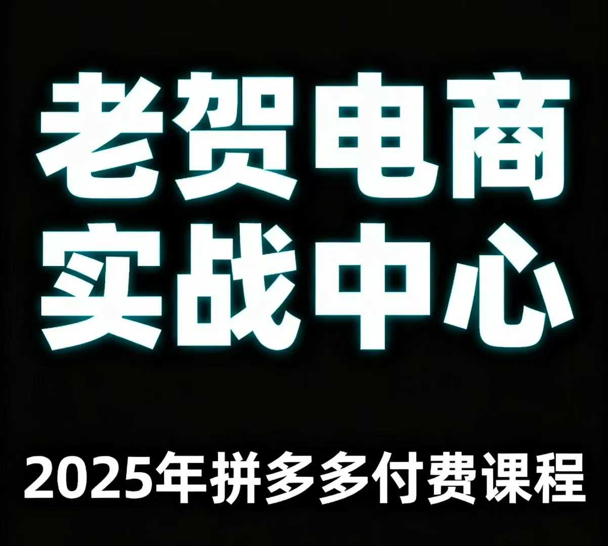 老贺电商2025年拼多多付费课程，用通俗易懂的方法告诉你多多怎么玩-冒泡网