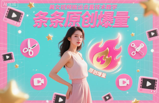 美女视频搬运去重技术教学，条条原创爆量-冒泡网