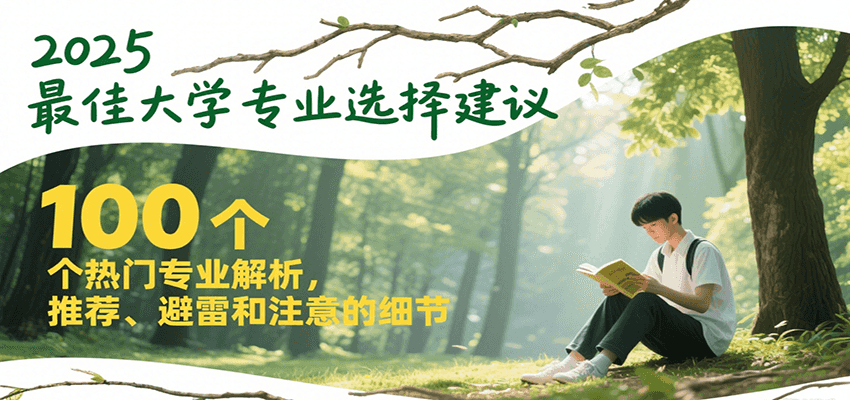 2025最佳大学专业选择建议，100个热门专业解析，推荐、避雷和注意的细节-冒泡网