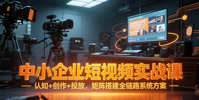 中小企业短视频实战课，认知+创作+投放，矩阵搭建全链路系统方案-冒泡网