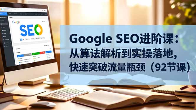 Google SEO进阶课：从算法解析到实操落地，快速突破流量瓶颈(92节课-冒泡网