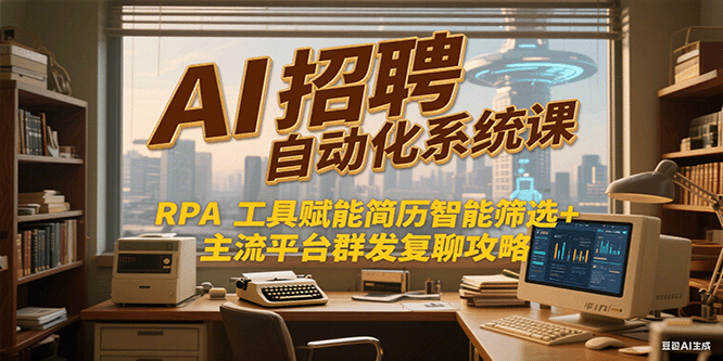 AI招聘自动化系统课，RPA工具赋能简历智能筛选+主流平台群发复聊全攻略-冒泡网