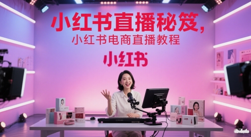 小红书直播秘笈，小红书电商直播教程-冒泡网