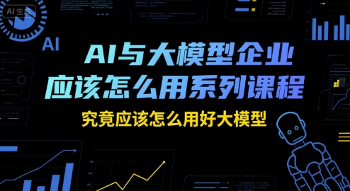 AI与大模型企业应该怎么用系列课程，究竟应该怎么用好大模型-冒泡网