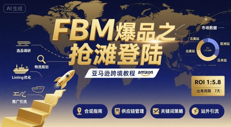 FBM爆品之抢滩登陆-亚马逊跨境教程-冒泡网