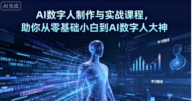 AI数字人制作与实战课程，助你从零基础小白到AI数字人大神-冒泡网