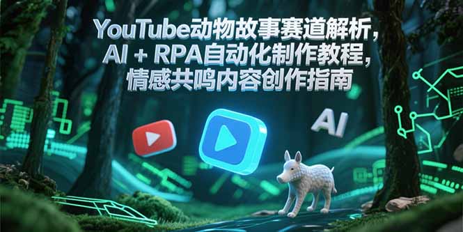 YouTube动物故事赛道解析，AI+RPA自动化制作教程，情感共鸣内容创作指南-冒泡网