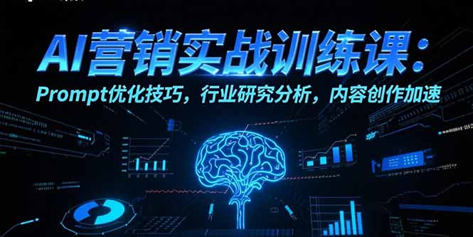 AI营销实战训练课：Prompt优化技巧，行业研究分析，内容创作加速-冒泡网