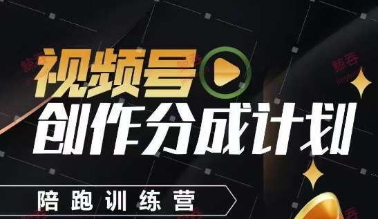 视频号创作分成计划陪跑训练营，手把手教会你如何制作视频，细水长流型项目-冒泡网