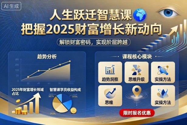人生跃迁智慧课，把据2025财富增长新动向-冒泡网