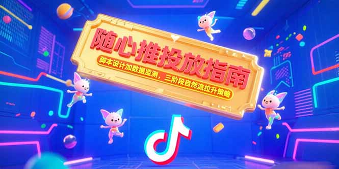 随心推投放指南，脚本设计加数据监测，三阶段自然流拉升策略-冒泡网