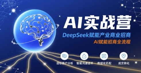 AI实战营：DeepSeek赋能产业商业招商，AI赋能招商全流程-冒泡网