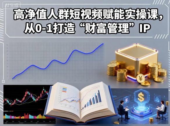 高净值人群短视频赋能实操课，从0-1打造“财富管理”IP-冒泡网