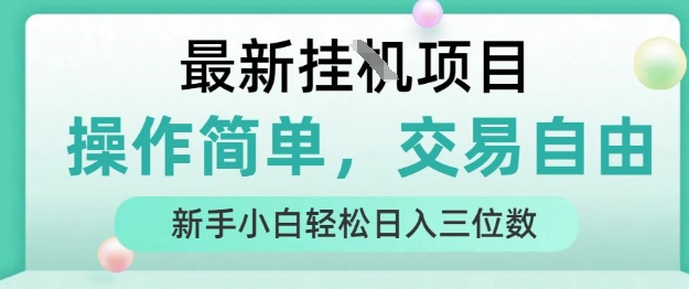 最新挂G项目，操作简单，交易自由，人人可上手，新手小白轻松日入三位数【揭秘】-冒泡网