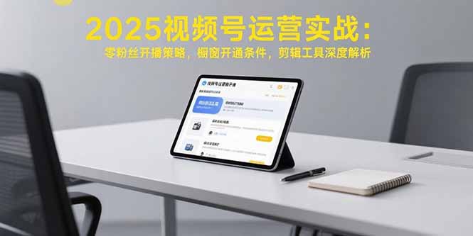 2025视频号运营实战：零粉丝开播策略，橱窗开通条件，剪辑工具深度解析-冒泡网