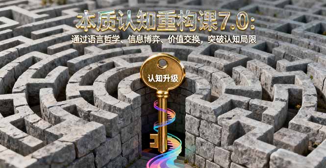 本质认知重构课7.0：通过语言哲学、信息博弈、价值交换，突破认知局限-冒泡网