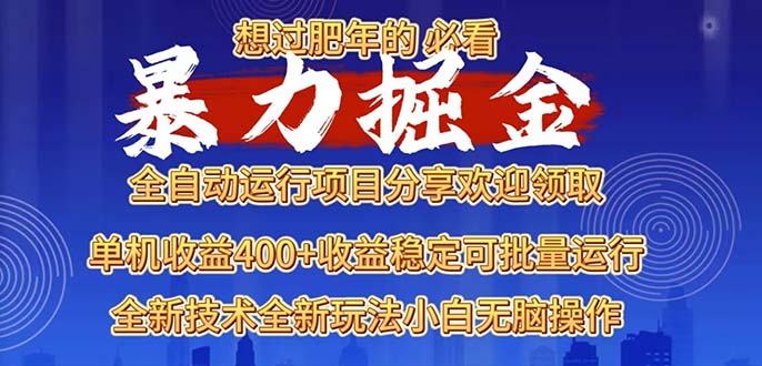 2025暴力掘金项目，想过肥年必看！-冒泡网