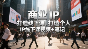 商业IP打造线下课，打造个人 IP线下课视频+笔记-冒泡网