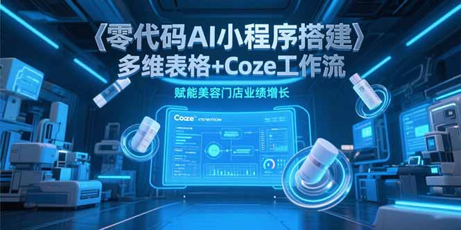 零代码AI小程序搭建，多维表格+Coze工作流，赋能美容门店业绩增长-冒泡网
