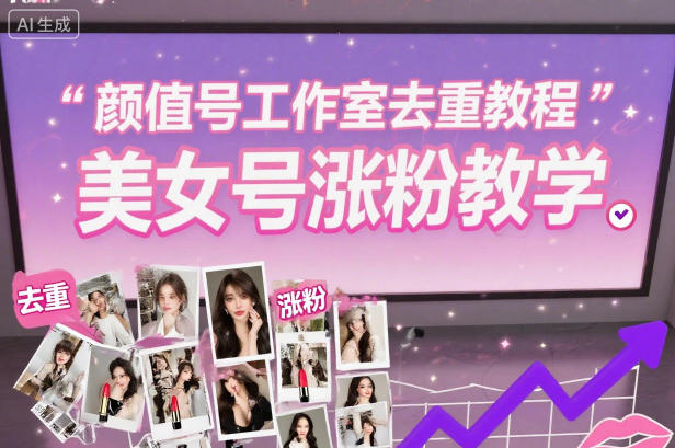 颜值号工作室去重教程，美女号涨粉教学-冒泡网