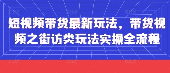 短视频带货最新玩法，带货视频之街访类玩法实操全流程-冒泡网