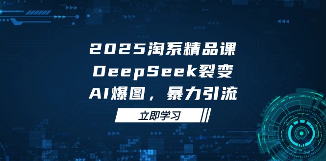 2025 淘系精品课，DeepSeek 裂变，AI 爆图，暴力引流-冒泡网
