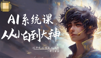 AI系统课程，从小白到大神系统学AI，AI声音-AI绘画-AI视频一门课全掌握-冒泡网
