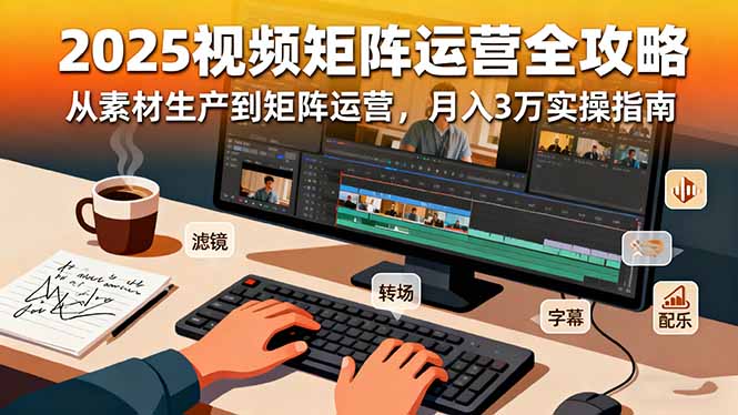 2025短视频矩阵运营全攻略：从素材生产到矩阵运营，月入3万实操指南-冒泡网